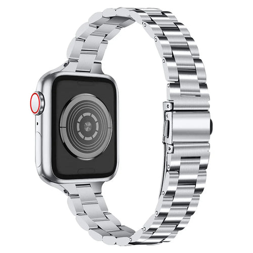 3 Beads Stainless Steel Strap iWatch Watchband for Apple Watch Series 10 42mm / 9 8 7 41mm / 6 5 4 SE SE (2022) SE (2023) 40mm / 3 2 1 38mm - Silver - 1