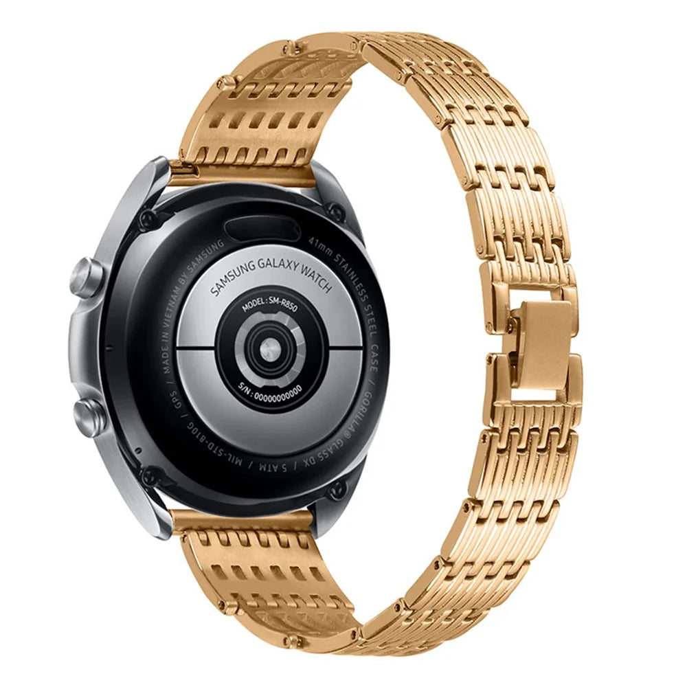 Women's Fashionable Rhinestone Decor 304 Stainless Steel Smart Watch Band Smart Bracelet Strap for Samsung Gear S3 Frontier - Rose Gold - 1