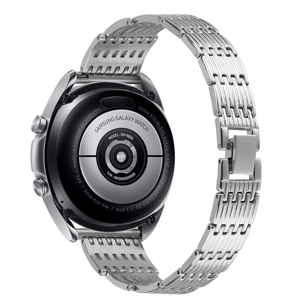 22mm Hollow Design Rhinestone Smart Watch Strap Replacement Band for Samsung Galaxy Watch3 45mm/Galaxy Watch 46mm - Silver - 1