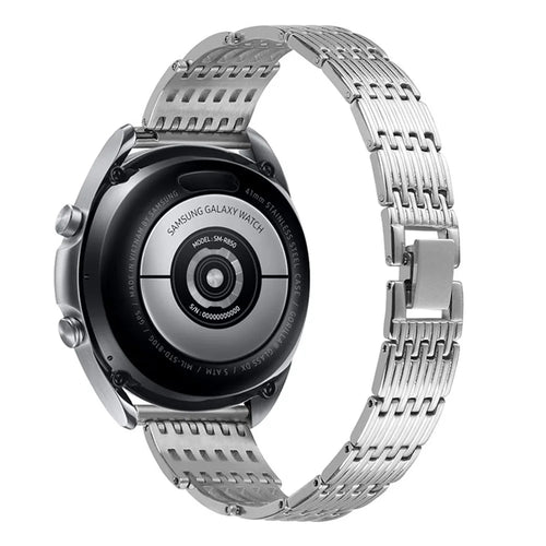 22mm Hollow Design Rhinestone Smart Watch Strap Replacement Band for Samsung Galaxy Watch3 45mm/Galaxy Watch 46mm - Silver - 1