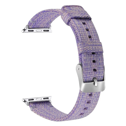 Breathable Woven Nylon Smart Watch Band Adjustable Wrist Strap for Apple Watch Ultra 2 49mm / Series 9 45mm / SE (2023) 44mm / Ultra 49mm / Series 8 45mm / 7 45mm / 6 / 5 / 4 / SE 44mm / SE (2022) 44mm / 3 / 2 / 1 42mm - Purple - 1