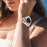 Hollow Out Rhinestone Decor 304 Stainless Steel Smart Watch Band Women Slide Bracelet for Samsung Gear S3 Classic/S3 Frontier - Rose Gold - 6