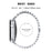 3 Rows Rhinestone Decor 5 Beads Stainless Steel Watchband Wrist Strap + PC Watch Case Protective Cover for Apple Watch Series 6/5/4/SE 40mm - Silver/Rose/Silver - 3