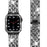 iWatch Rhinestone Decor Stainless Steel 5 Beads Watch Strap + PC Watch Case Protective Cover for Apple Watch Series 7 41mm - Black - 3