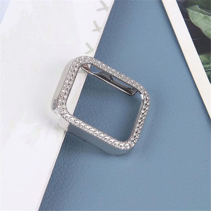 Shiny Rhinestone Scratch-resistant Hard PC Protective Watch Cover Case for Apple Watch Series 3/2/1 42mm - Silver - 3