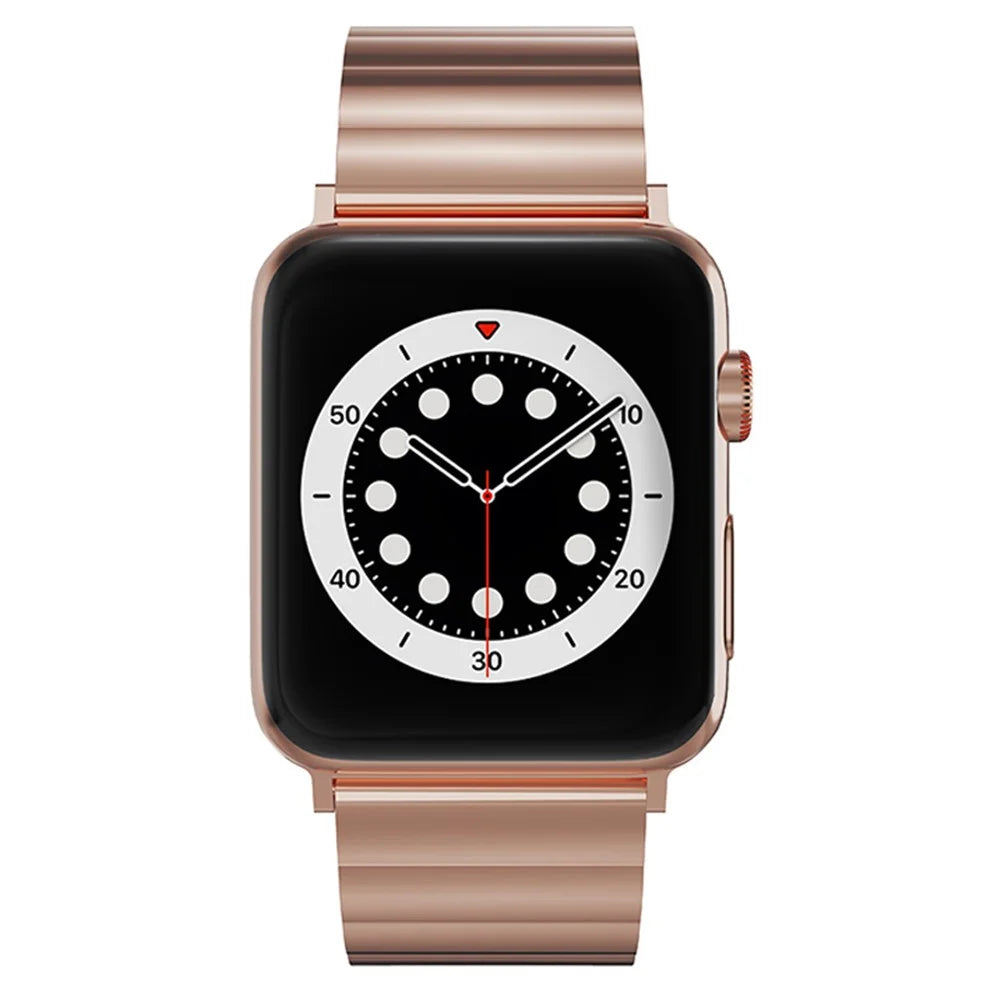 Metal Watch Strap Smart Watch Band Replacement for Apple Watch Series 11 10 42mm / 9 8 7 41mm / SE3 SE2 SE 6 5 4 40mm / 3 2 1 38mm - Rose Gold - 3