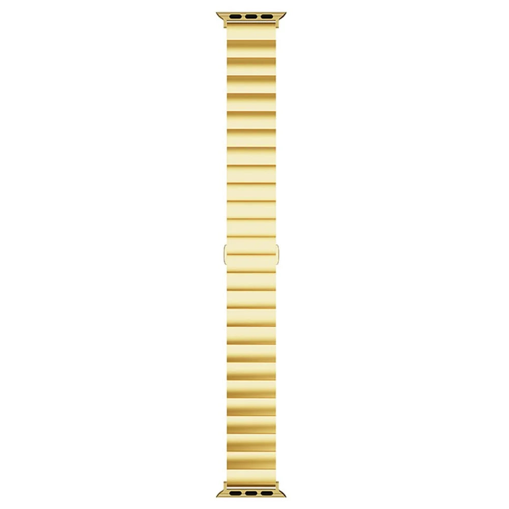 Smart Watch Band Metal Watch Strap Replacement for Apple Watch Ultra 3 2 1 49mm / Series 11 10 46mm / 9 8 7 45mm / SE3 SE2 SE 6 5 4 44mm / 3 2 1 42mm - Gold - 6