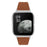 Top Layer Cowhide Genuine Leather Stylish Wave Texture Wrist Band Replacement Smart Watch Strap with Buckle for Oppo Watch 41mm - Brown - 3