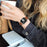 Top Layer Cowhide Genuine Leather Stylish Wave Texture Wrist Band Replacement Smart Watch Strap with Buckle for Oppo Watch 41mm - Brown - 6