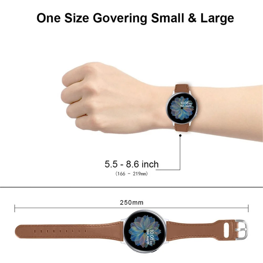 High-end Genuine Leather Replacement 22mm Watch Strap with Buckle for Samsung Galaxy Watch3 45mm / Samsung Galaxy Watch 46mm - Brown - 6