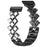 Rhinestone Rhombus Stainless Steel Watch Strap Replacement Watchband for Fitbit Versa 3 / Fitbit Sense - Black - 1