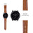 Top Layer Cowhide Genuine Leather Stitching Design Watch Band Strap for Samsung Galaxy Watch3 45mm/Watch 46mm - Brown - 3