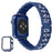 Rhinestone Decor 3 Beads Replacement Watch Strap + Anti-Scratch Double Row Rhinestone PC Watch Case Cover for Apple Watch Series 7 41mm - Blue - 2