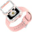 Rhinestone Decor Watch Frame Cover + Silicone Watch Strap Replacement for Apple Watch Series 1 / 2 / 3 38mm - Pink - 1