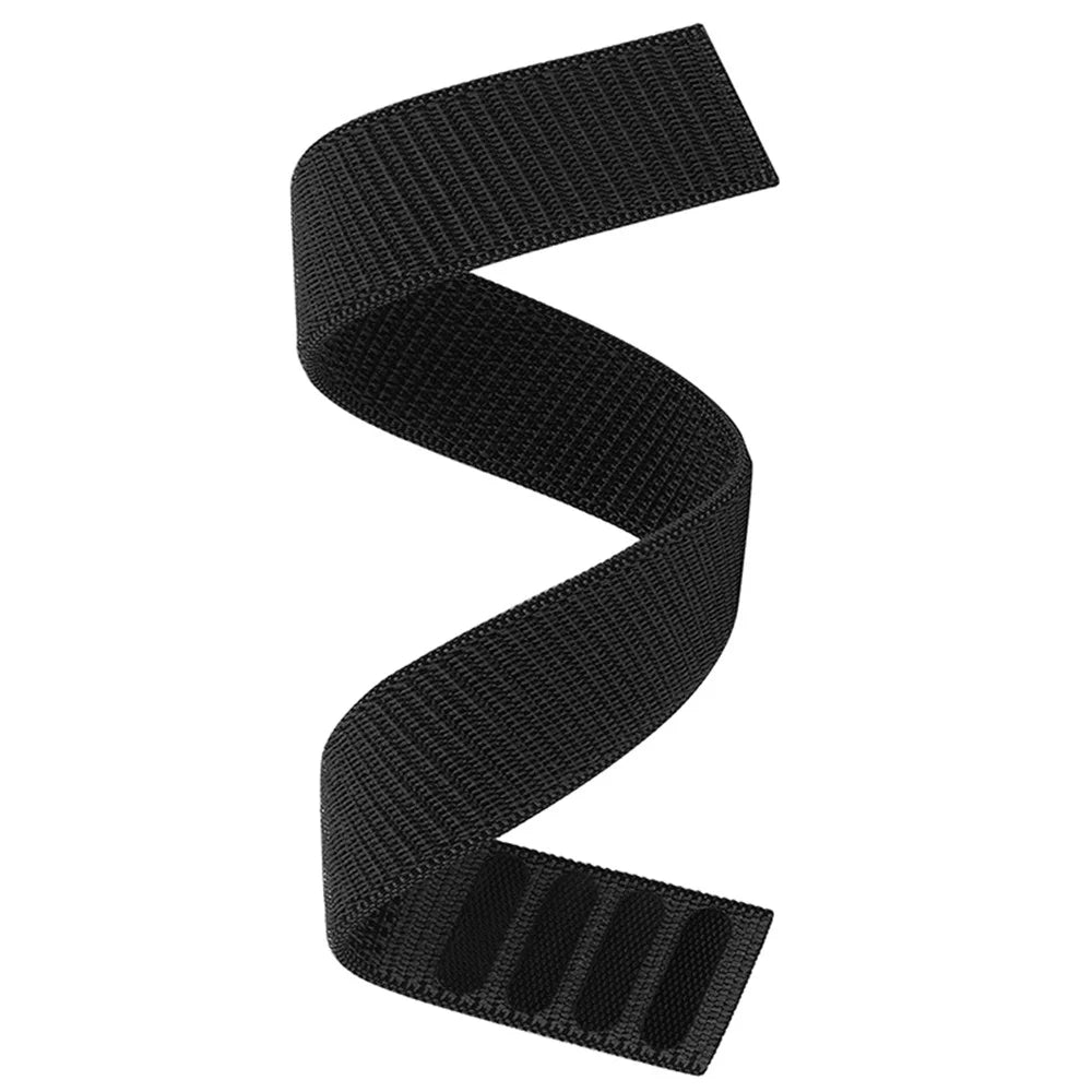 20mm Nylon Watch Strap Adjustable Loop Watch Band Wristband for Garmin Fenix 6S Pro/Fenix 5S Plus - Black - 2