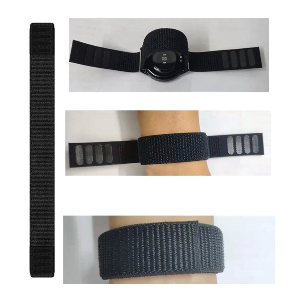20mm Nylon Watch Strap Adjustable Loop Watch Band Wristband for Garmin Fenix 6S Pro/Fenix 5S Plus - Black - 7