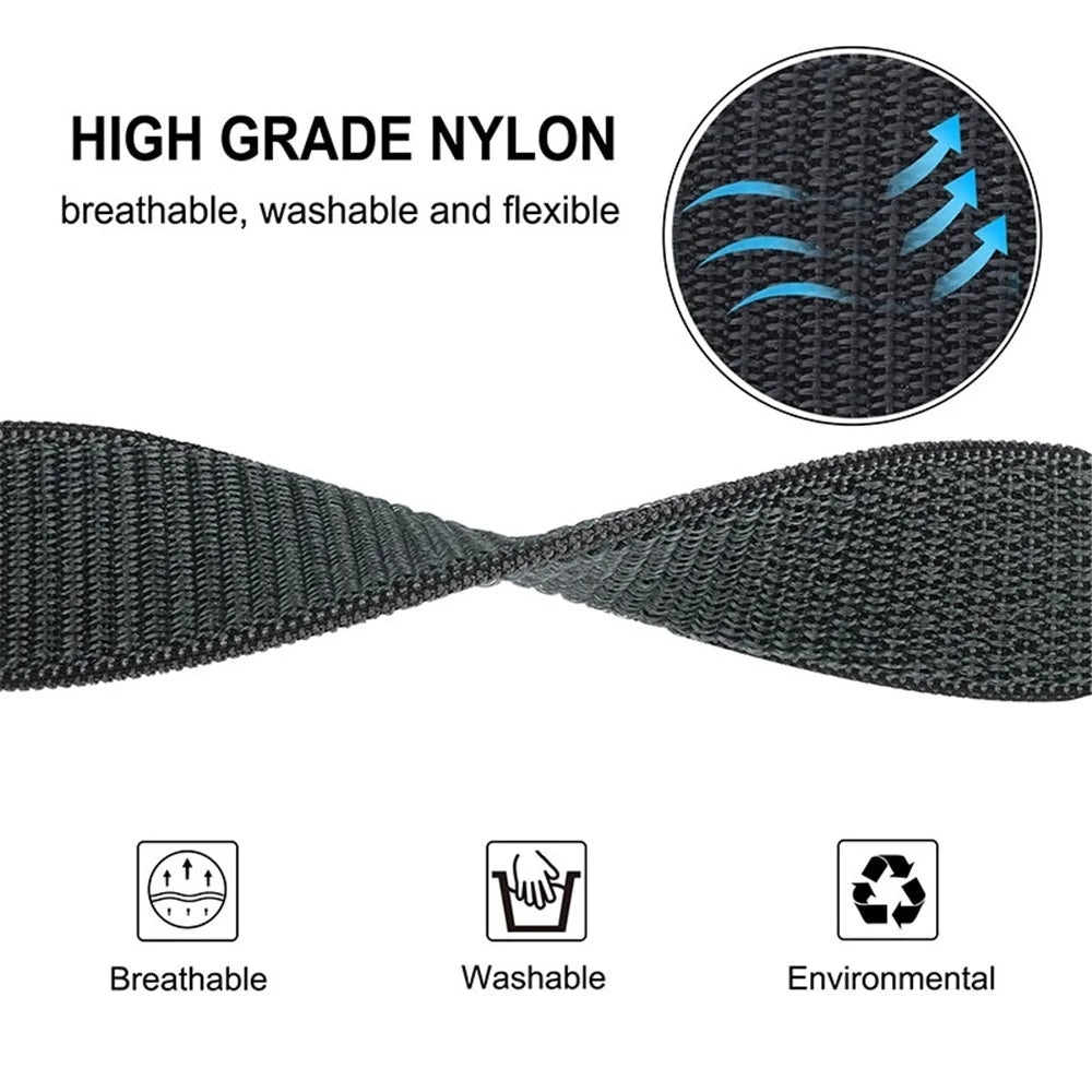 26mm Loop Fastener Nylon Watch Strap Wrist Band Replacement for Garmin Fenix 6X / Fenix 6X Pro / Fenix 5X Plus - Grey - 4