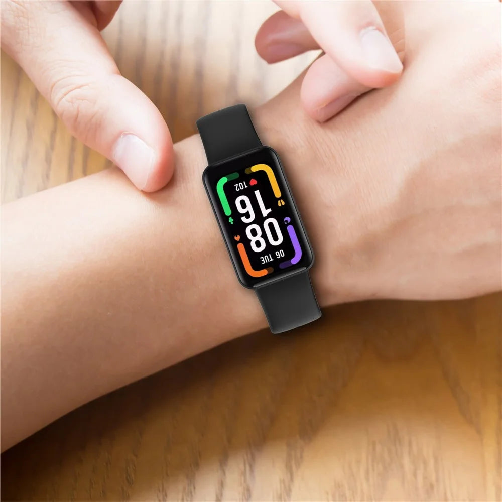 Silicone Waterproof Soft Watch Strap Wristband with Buckle for Xiaomi Redmi Smart Band Pro - Orange - 6