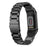 3 Beads Stainless Steel Double Button Folding Clasp Replacement Wrist Strap Watch Band for Fitbit Charge 6 / 5 - Black - 1