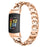 Replacement Watch Band Single Row Chain Watch Strap for Fitbit Charge 6 / 5 - Rose Gold - 2