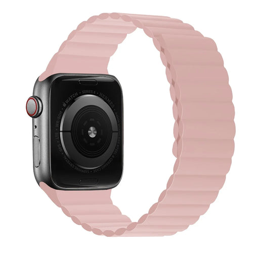 Dual Color Silicone Smart Watch Band for Apple Watch Series 11 10 42mm / 9 8 7 41mm / SE3 SE2 SE 6 5 4 40mm / 3 2 1 38mm - Pink - 1