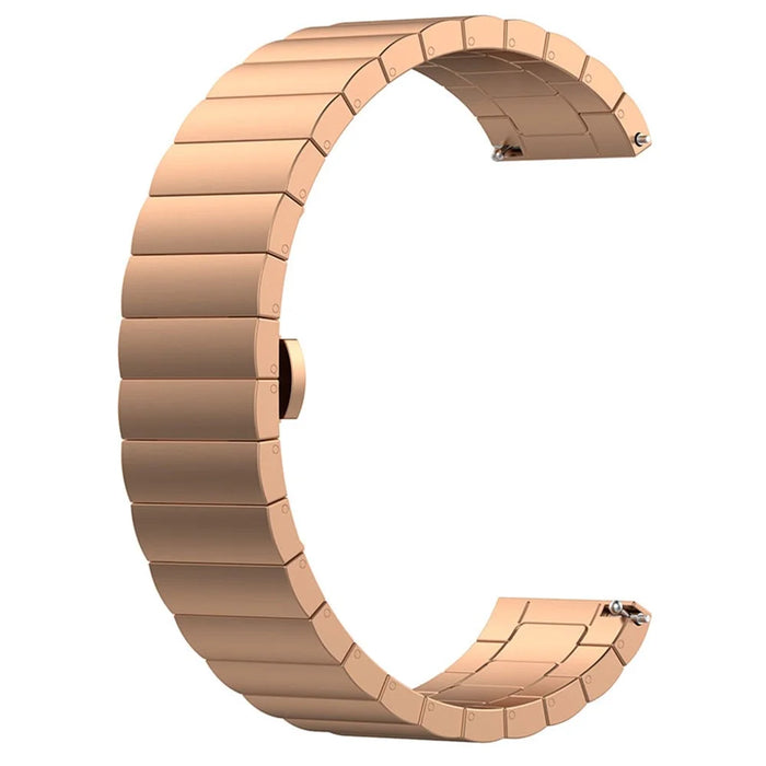 1-Bead Metal Watch Strap Replacement 16mm Wrist Strap Watch Band for Huawei Watch Fit Mini / Keep B4 - Rose Gold - 3