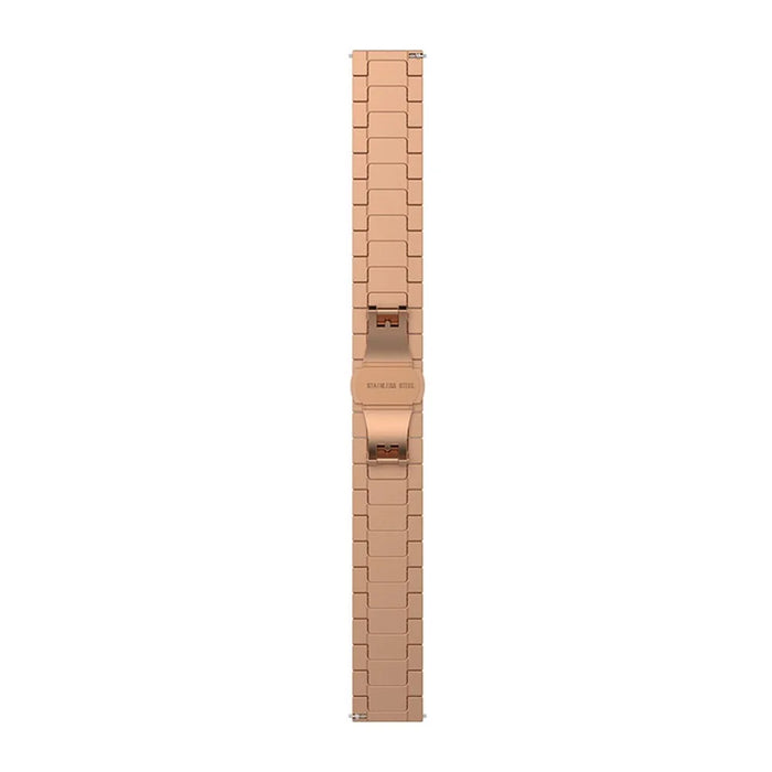 1-Bead Metal Watch Strap Replacement 16mm Wrist Strap Watch Band for Huawei Watch Fit Mini / Keep B4 - Rose Gold - 5