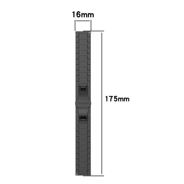 1-Bead Metal Watch Strap Replacement 16mm Wrist Strap Watch Band for Huawei Watch Fit Mini / Keep B4 - Rose Gold - 6