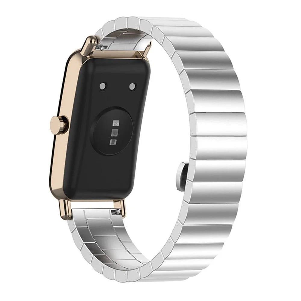 Fashionable 1-Bead Metal Wrist Strap Watch Band Replacement 16mm for Huawei Watch Fit Mini / Keep B4 - Silver - 1