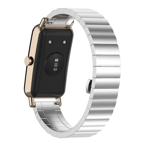 Fashionable 1-Bead Metal Wrist Strap Watch Band Replacement 16mm for Huawei Watch Fit Mini / Keep B4 - Silver - 1