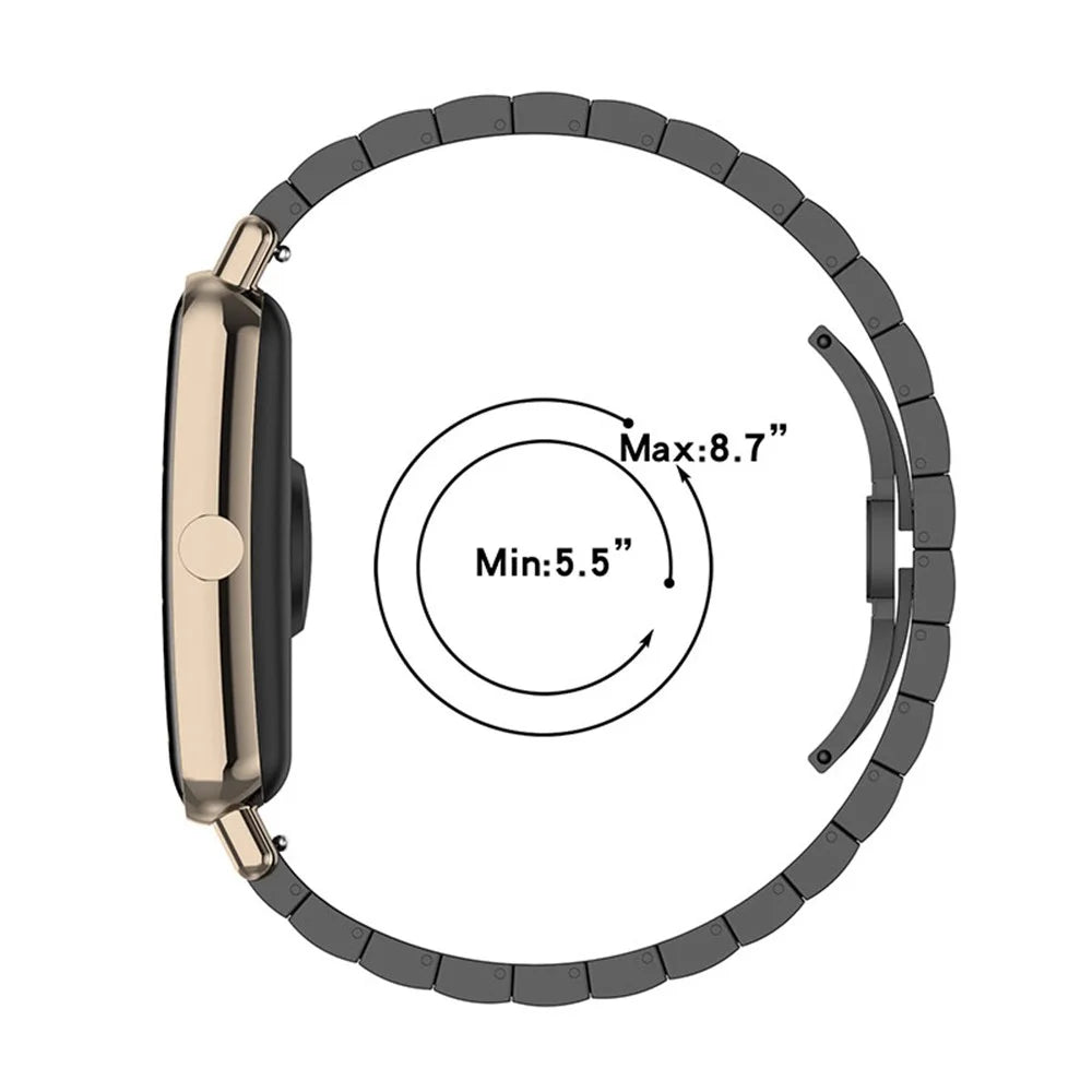 Fashionable 1-Bead Metal Wrist Strap Watch Band Replacement 16mm for Huawei Watch Fit Mini / Keep B4 - Silver - 7