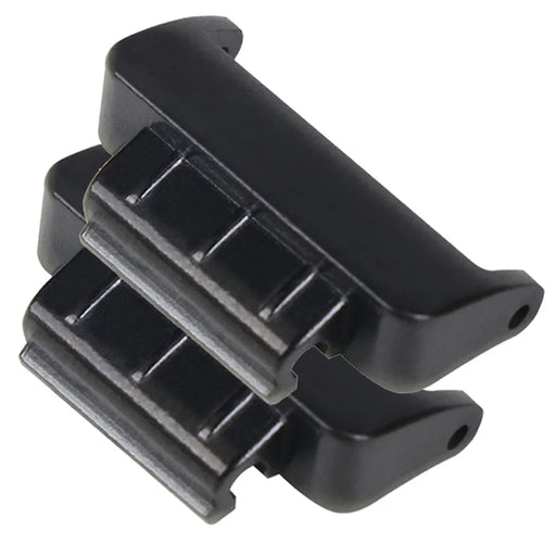 1 Pair 14mm Stainless Steel Watch Strap Band Connector Adapter for Fitbit Inspire/Fitbit Inspire HR - Black - 1