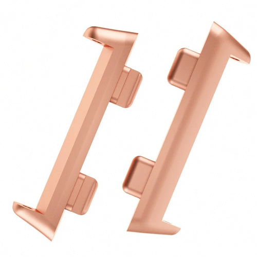 1 Pair 20mm Stainless Steel Watchband Connector Watch Strap Adapter Replacement for Oppo Watch 2 42mm - Rose Gold - 1