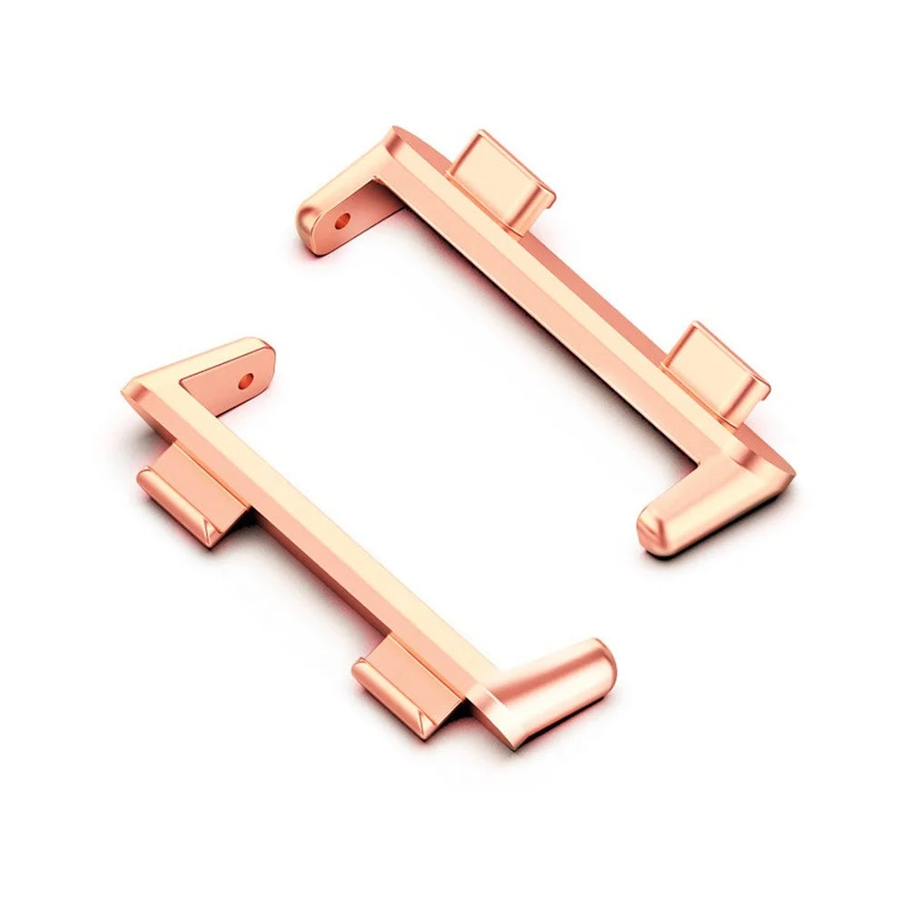 1 Pair 20mm Stainless Steel Watchband Connector Watch Strap Adapter Replacement for Oppo Watch 2 42mm - Rose Gold - 3