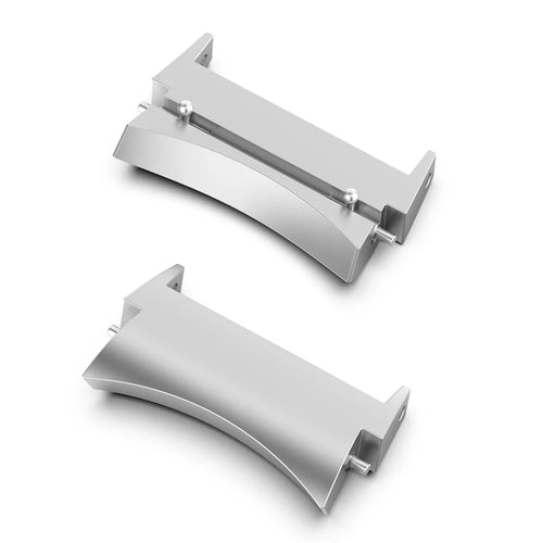 1 Pair 20mm Watch Band Connector Stainless Steel Wrist Strap Adapter for Samsung Galaxy Watch4 40mm/44mm / Watch4 Classic 42mm/46mm - Silver - 1