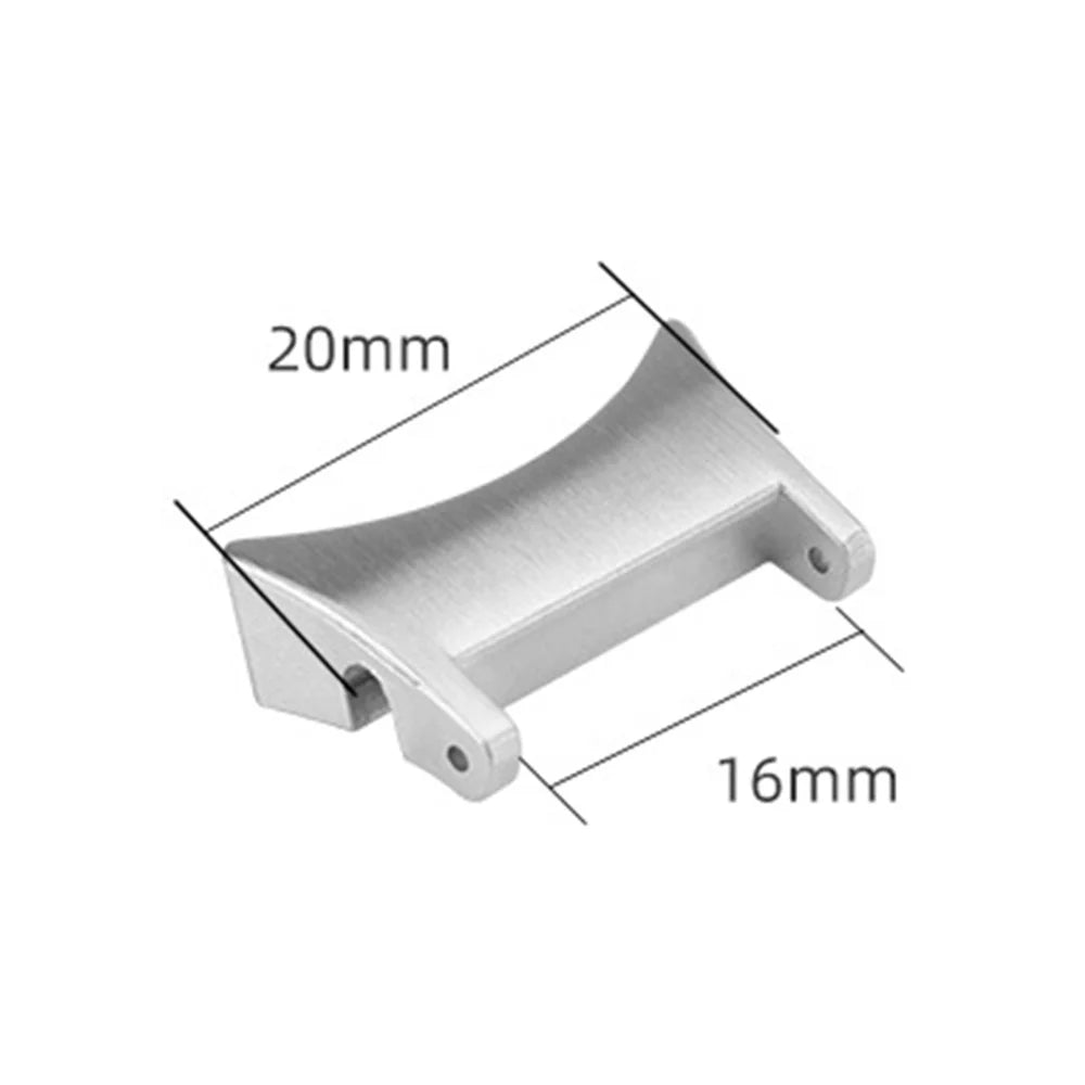 1 Pair 20mm Watch Band Connector Stainless Steel Wrist Strap Adapter for Samsung Galaxy Watch4 40mm/44mm / Watch4 Classic 42mm/46mm - Silver - 4