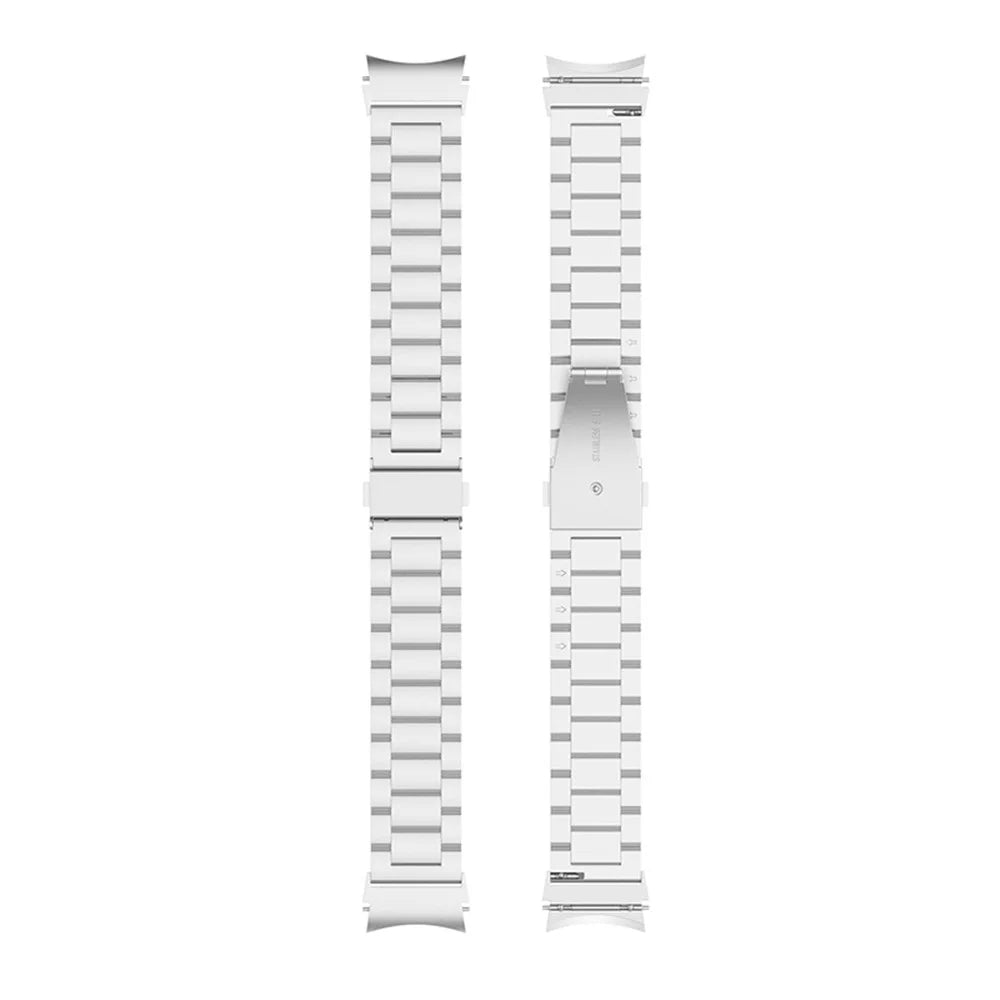 3 Beads Watch Band Stainless Steel Wrist Strap for Samsung Galaxy Watch6 40mm 44mm / Watch6 Classic 43mm 47mm / Watch 5 40mm 44mm / 5 Pro 45mm / Watch4 40mm 44mm - Silver - 5