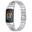 Stylish 2 Rows Rhinestones Decor Replacement Metal Watchband Wrist Strap for Fitbit Charge 6 / 5 - Silver - 2