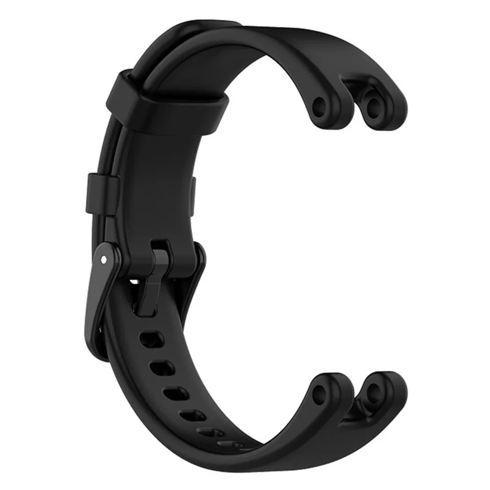 Solid Color Silicone Wrist Band Adjustable Watch Strap with Tools for Garmin Lily - Black - 3