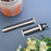 For Fitbit Versa 3/Sense Splicing Design Wrist Strap Top Layer Cowhide Leather Replacement Watch Band - Black/White - 3