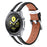 For Garmin Vivoactive 3/Vivoactive 3 Music Sewing Line Design Color Splicing Smartwatch Band Cowhide Leather Replacement Strap (20mm) - Black/White - 4