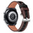 20mm Cowhide Leather Wrist Band for Garmin Venu Stylish Color Splicing Adjustable Replacement Strap - Brown/Black - 1