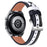 For Samsung Galaxy Watch4 Active 40mm/44mm / Watch4 Classic 42mm/46mm Splicing Color Adjustable Top Layer Cowhide Leather Smart Watch Band - Black/White - 1