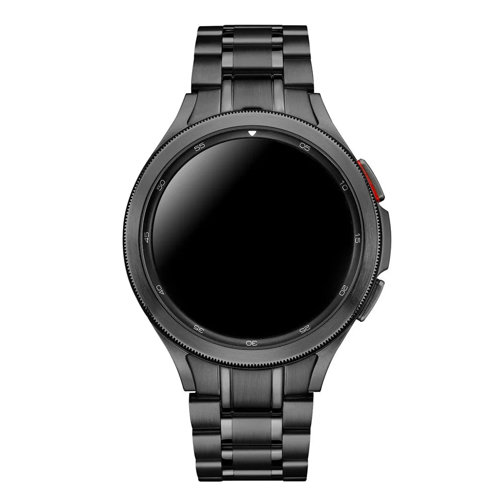 For Samsung Galaxy Watch6 40mm 44mm / Watch6 Classic 43mm 47mm / Watch 5 40mm 44mm / 5 Pro 45mm / Watch4 40mm 44mm 5-Beads Stainless Steel Smart Watch Band Replacement Strap - Black - 3