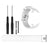 For Suunto D4/D4i/D4i Novo Diving Watch Replacement Strap Silicone Adjustable Wrist Band with Tools - White - 1