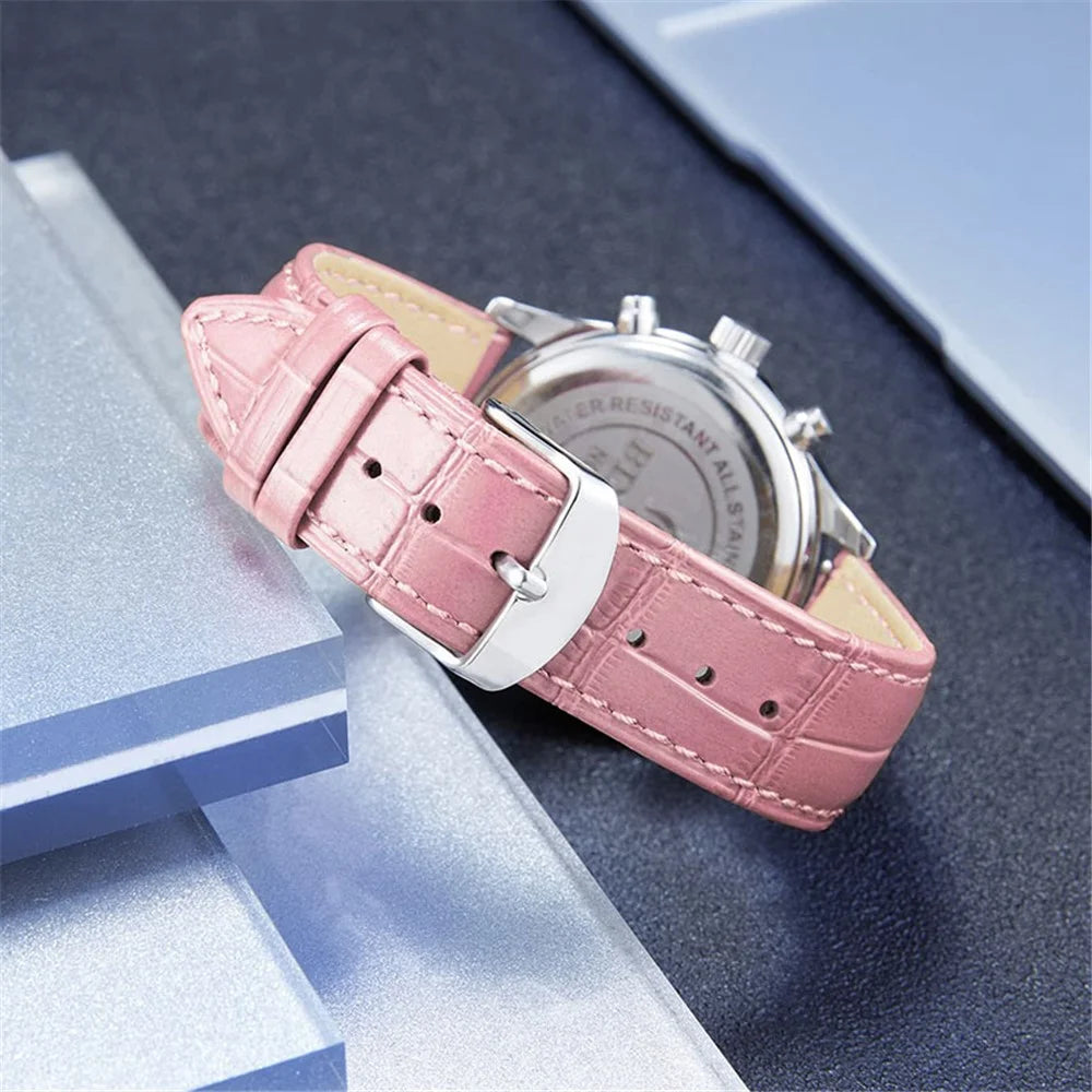 For Garmin Vivoactive 3/Vivoactive 3 Music/Venu Crocodile Texture Cowhide Leather Watch Strap Replacement Wrist Band - Pink - 4