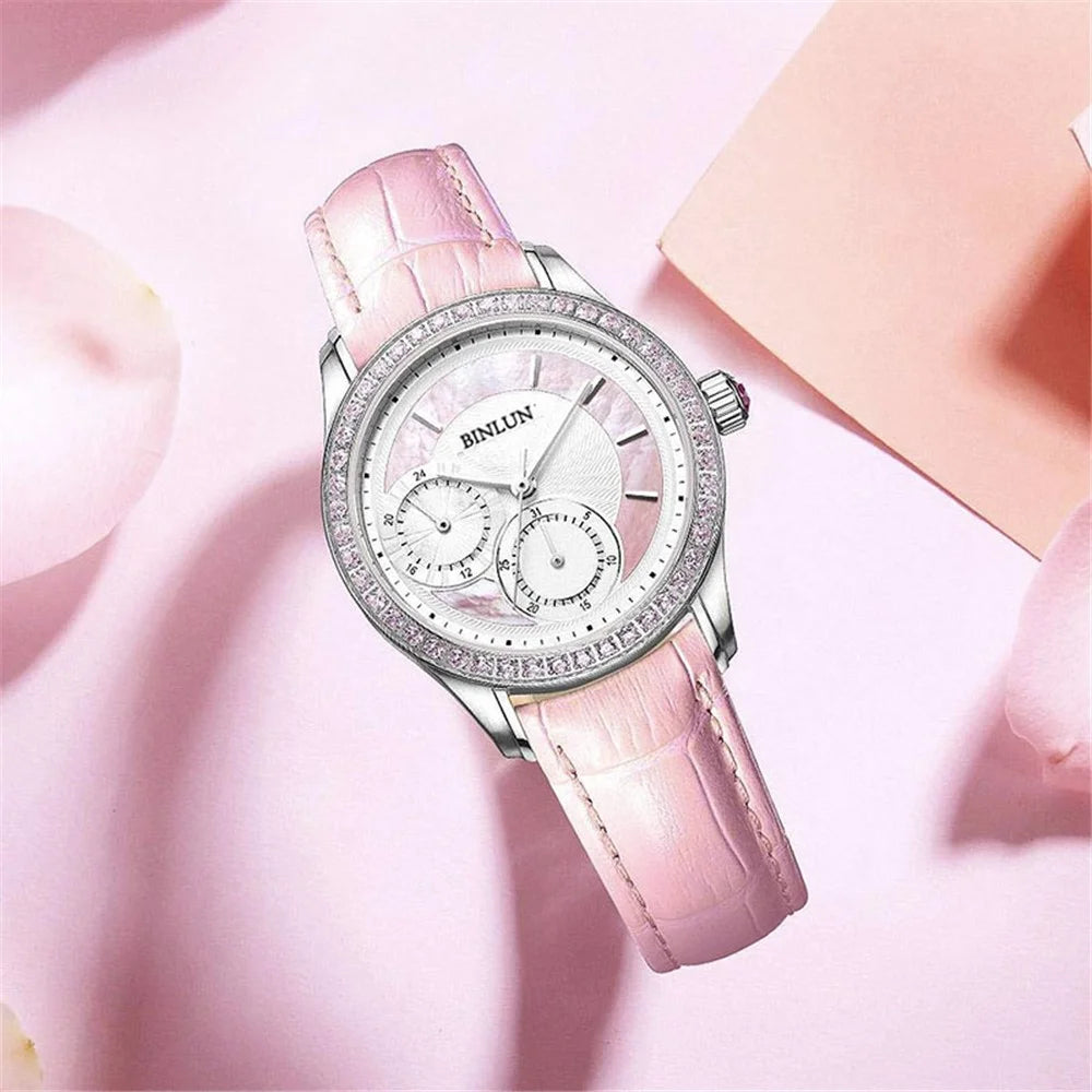 For Garmin Vivoactive 3/Vivoactive 3 Music/Venu Crocodile Texture Cowhide Leather Watch Strap Replacement Wrist Band - Pink - 5