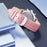 For TicWatch Pro/GTX 22mm Crocodile Texture Cowhide Genuine Leather Strap Replacement Wrist Band - Pink - 4