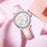 For TicWatch Pro/GTX 22mm Crocodile Texture Cowhide Genuine Leather Strap Replacement Wrist Band - Pink - 5