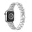 For Apple Watch Series 6 / 5 / 4 / SE / SE(2022) 40mm Rhinestone Stainless Steel Watch Band + Anti-scratch PC Protective Watch Case - Silver / Silver - 1